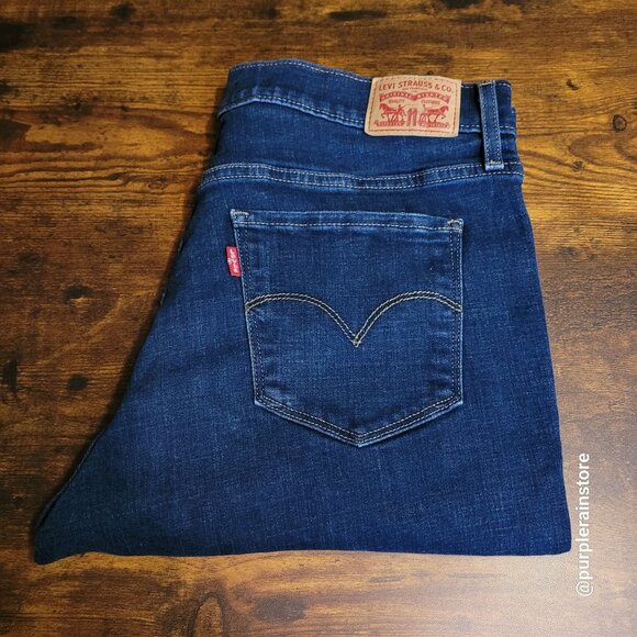 Levi's Jeans Size 34 Skinny Mid Rise 311 Shaping Tummy Control Dark Wash Stretch - Picture 3 of 13